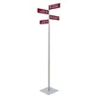 Wayfinding Rectangle Sign Post Kit (4 Signs) | https://www.bestnamebadges.com