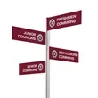 Wayfinding Rectangle Sign Post Kit (4 Signs) | https://www.bestnamebadges.com