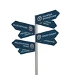 Wayfinding Arrow Sign Post Kit (with Eight Signs) | https://www.bestnamebadges.com