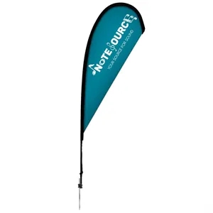 8' Elite Teardrop Nylon Sail Sign Flag, 1-Sided, Spike