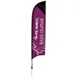 13' Elite Razor Nylon Sail Sign Flag, 1-Sided, Ground Spike | https://www.bestnamebadges.com