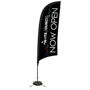 9' Elite Razor Nylon Sail Sign Flag, 1-Sided, Scissor Base