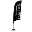 9' Elite Razor Nylon Sail Sign Flag, 1-Sided, Scissor Base | https://www.bestnamebadges.com