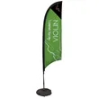 7' Elite Razor Nylon Sail Sign Flag, 1-Sided, Scissor Base | https://www.bestnamebadges.com