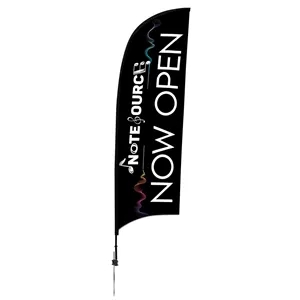 9' Elite Razor Nylon Sail Sign Flag, 1-Sided, Ground Spike