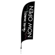 9' Elite Razor Nylon Sail Sign Flag, 1-Sided, Ground Spike | https://www.bestnamebadges.com