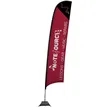 17' Elite Razor Nylon Sail Sign Flag, 1-Sided, Scissor Base | https://www.bestnamebadges.com