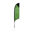 7' Elite Razor Nylon Sail Sign Flag, 1-Sided, Ground Spike | https://www.bestnamebadges.com