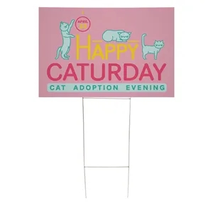 24" x 18" Corrugated Plastic Sign Kit (Single-Sided)