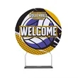 60" EuroFit Round Banner Display Kit | https://www.bestnamebadges.com