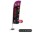 10.5' Value Blade Sail Sign Flag Kit Double-Sided Cross Base | https://www.bestnamebadges.com