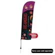 10.5' Value Blade Sail Sign Flag Kit Double-Sided Spike Base | https://www.bestnamebadges.com