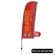 7.5' Value Blade Sail Sign Flag Kit Double-Sided Spike Base | https://www.bestnamebadges.com