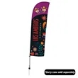 10.5' Value Blade Sail Sign Flag Kit Single-Sided Spike Base | https://www.bestnamebadges.com