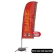 7.5' Value Blade Sail Sign Flag Kit Double-Sided Cross Base | https://www.bestnamebadges.com