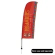 7.5' Value Blade Sail Sign Flag Kit (Single-Sided w/ Spike) | https://www.bestnamebadges.com