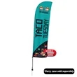 15' Value Blade Sail Sign Flag Kit Double-Sided Spike Base | https://www.bestnamebadges.com