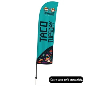 15' Value Blade Sail Sign Flag Kit Single-Sided Spike Base