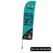 15' Value Blade Sail Sign Flag Kit Single-Sided Spike Base | https://www.bestnamebadges.com
