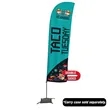 15' Value Blade Sail Sign Flag Kit Double-Sided Cross Base | https://www.bestnamebadges.com