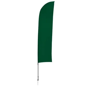 13' Solid-Color Blade Sail Sign Flag, 1-Sided, Ground Spike