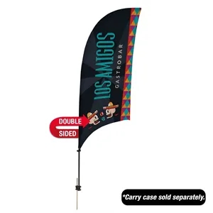 7.5' Value Razor Sail Sign Flag - 2-Sided with Ground Spike