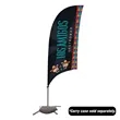 7.5' Value Razor Sail Sign Flag - 1-Sided with Cross Base | https://www.bestnamebadges.com