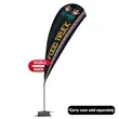 13' Value Teardrop Sail Sign Flag - 2-Sided with Cross Base | https://www.bestnamebadges.com