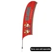 15' Value Razor Sail Sign Flag - 1-Sided with Ground Spike | https://www.bestnamebadges.com