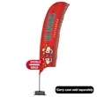 15' Value Razor Sail Sign Flag - 2-Sided with Cross Base | https://www.bestnamebadges.com