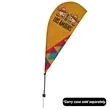 6.5' Value Teardrop Sail Sign Flag - 1-Sided with Spike | https://www.bestnamebadges.com