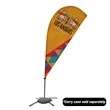6.5' Value Teardrop Sail Sign Flag - 1-Sided with Cross Base | https://www.bestnamebadges.com