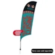 10.5' Value Razor Sail Sign Flag - 2-Sided with Ground Spike | https://www.bestnamebadges.com
