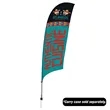 10.5' Value Razor Sail Sign Flag - 1-Sided with Ground Spike | https://www.bestnamebadges.com