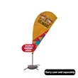 6.5' Value Teardrop Sail Sign Flag - 2-Sided with Cross Base | https://www.bestnamebadges.com