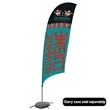 10.5' Value Razor Sail Sign Flag - 1-Sided with Cross Base | https://www.bestnamebadges.com
