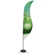 13' Streamline Sabre Sail Sign Flag, 1-Sided, Scissor Base | https://www.bestnamebadges.com