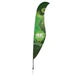 17' Streamline Sabre Sail Sign Flag, 1-Sided, Ground Spike | https://www.bestnamebadges.com