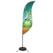 9' Streamline Sabre Sail Sign Flag, 1-Sided, Scissor Base | https://www.bestnamebadges.com