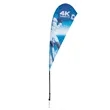 8' Streamline Teardrop Sail Sign Flag - 1-Sided with Spike | https://www.bestnamebadges.com