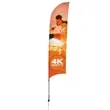 13' Streamline Razor Sail Sign Flag, 1-Sided, Ground Spike | https://www.bestnamebadges.com