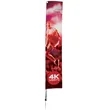 14.5' Streamline Rectangle Sail Sign Flag, 1-Sided, Spike | https://www.bestnamebadges.com
