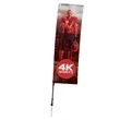 10' Streamline Rectangle Sail Sign Flag, 1-Sided, Spike | https://www.bestnamebadges.com
