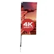 7' Streamline Rectangle Sail Sign Flag, 1-Sided, Spike | https://www.bestnamebadges.com
