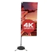 7' Streamline Rectangle Sail Sign Flag, 1-Sided, Scissor | https://www.bestnamebadges.com