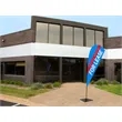8' Streamline Teardrop Sail Sign Flag, 2-Sided, Ground Spike | https://www.bestnamebadges.com
