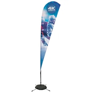 11.5' Streamline Teardrop Sail Sign Flag, 1-Sided, Scissor