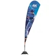 15' Streamline Teardrop Sail Sign Flag 1-Sided, Scissor Base | https://www.bestnamebadges.com