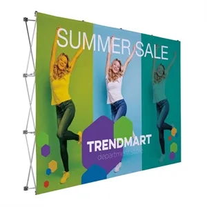 10' Straight Splash Floor Display Face Kit Rcy Polyester
