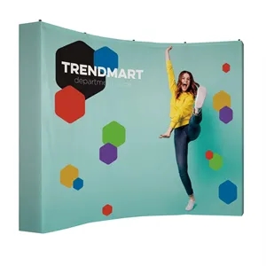 10' Curved Splash Floor Display Wrap Kit -Recycled Polyester